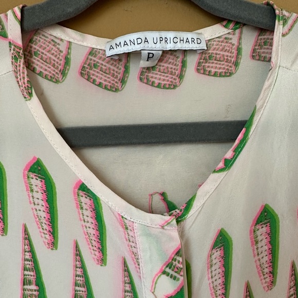 Amanda Uprichard Silk Seashell Blouse - Picture 3 of 3